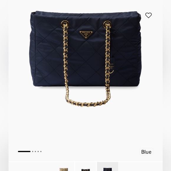 Prada Re-edition 1995 Chaine Large Re-nylon Tote Bag. Color -Blue. - Picture 1 of 11